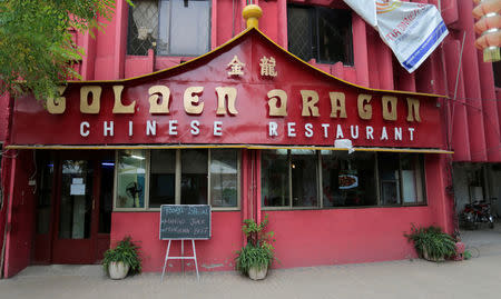 A view of the facade of a Chinese restaurant catering to the growing Chinese population in Islamabad, Pakistan June 10, 2017. REUTERS/Caren Firouz