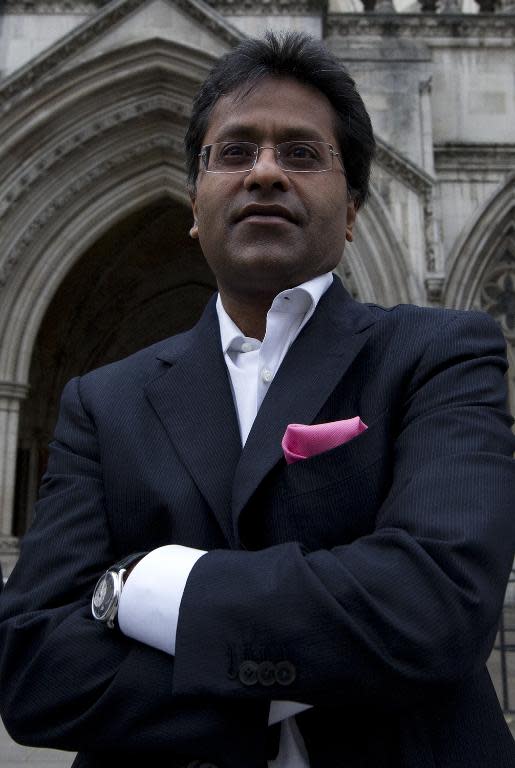 Ex-chairman of India's cricket IPL, Lalit Modi, leaves the High Court in central London on March 5, 2012, after a hearing in a libel case brought against him by former New Zealand cricket captain Chris Cairns