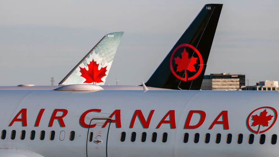 Air Canada apologized after passengers were left sitting in a wet and dirty seating area. - James MacDonald/Bloomberg/Getty Images