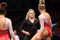 <p>After her Olympic debut, McCool attended the University of Georgia and competed for their team, winning three NCAA National Championships. Afterwards, McCool-Griffeth began a coaching career of her own at the University of Arkansas. </p>