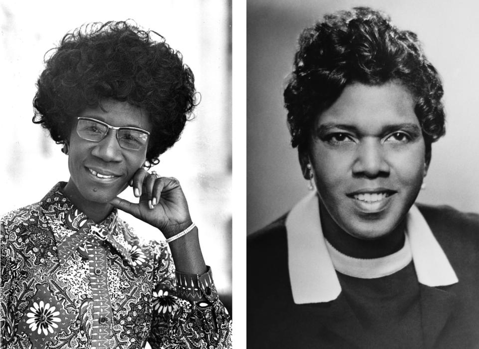 Left: Shirley Chisholm. Right: Barbara Jordan.