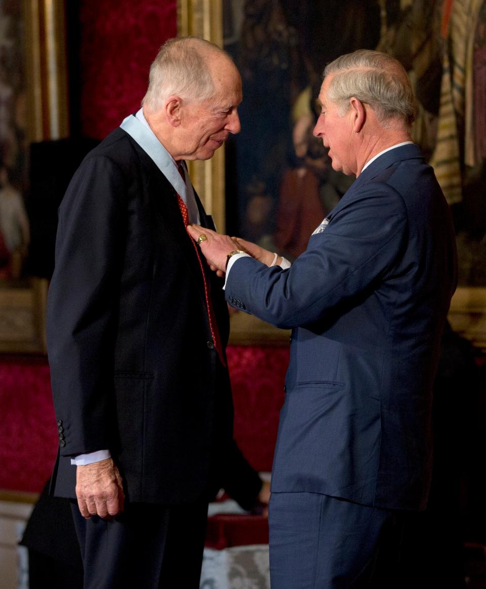 Being awarded the Prince of Wales Medal for Philanthropy 2013 by Prince Charles as he then was