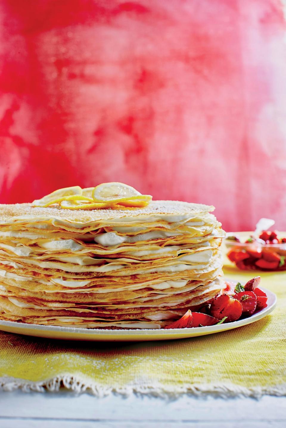 Strawberry-Lemon Crêpe Cake