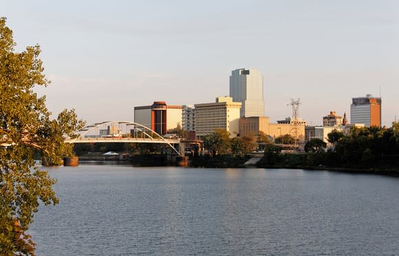 A picture of downtown Little Rock, Arkansas.