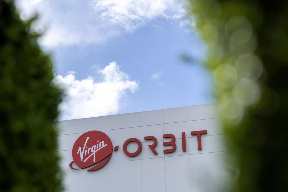 The Virgin Orbit building is seen after the company paused operations last week, in Long Beach, California, U.S., March 22, 2023.   REUTERS/Mike Blake