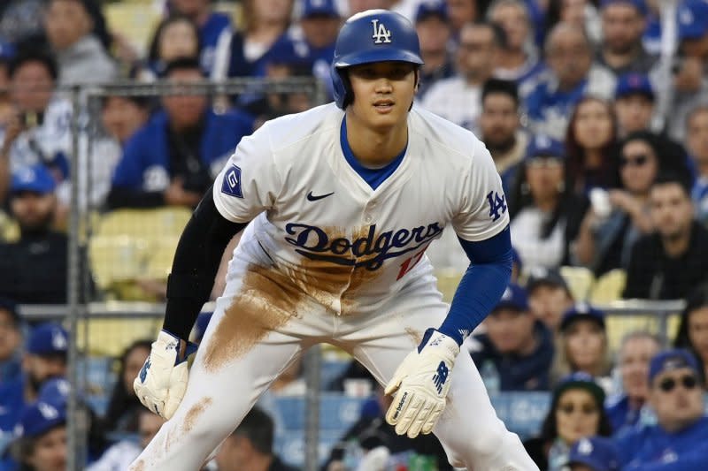 Los Angeles Dodgers designated hitter Shohei Ohtani had elbow surgery in September. File Photo by Jim Ruymen/UPI