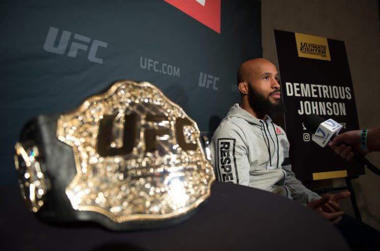 Demetrious Johnson is in the middle of a dispute with the UFC. (Getty)