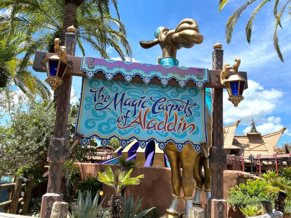 The Magic Carpets of Aladdin ride at Disney World's Magic Kingdom.