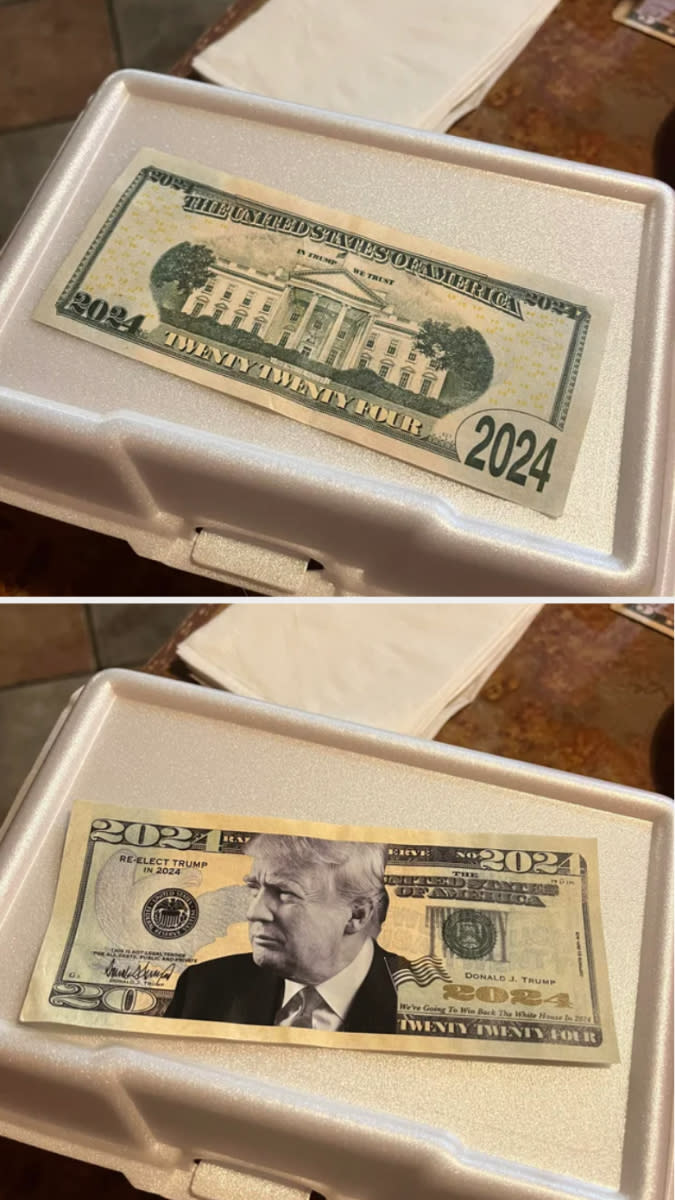 fake money with trump on it