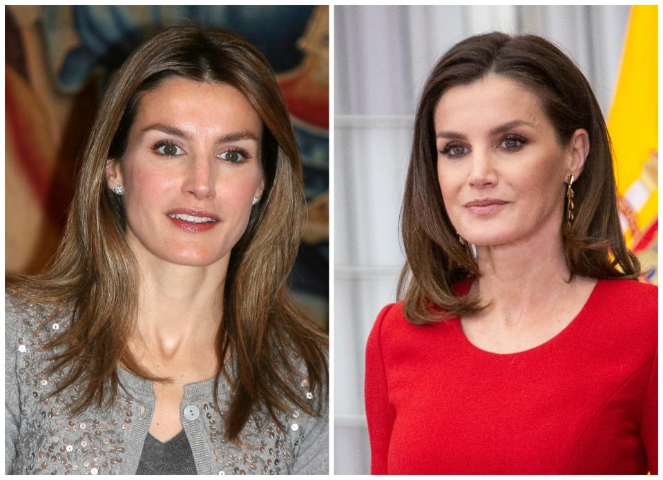 <p>Letizia es, probablemente, una de las <em>royals</em> que más ha cambiado en estos 10 años. Por el inevitable paso del tiempo y por algún que otro retoque. Además, en esta década ha pasado de ser princesa a reina. (Foto: Gtres / Getty Images). </p>