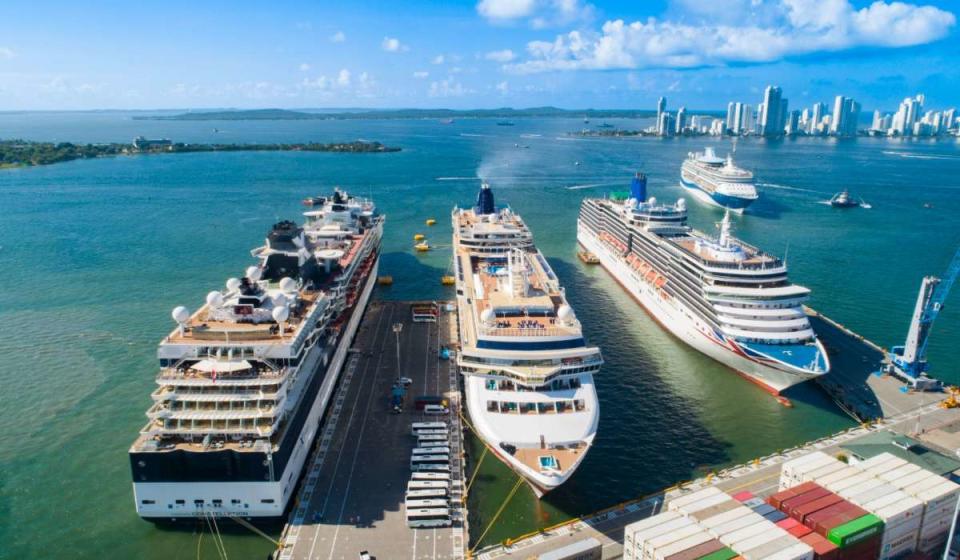 La temporada de cruceros en Cartagena, Colombia. Foto: ANI