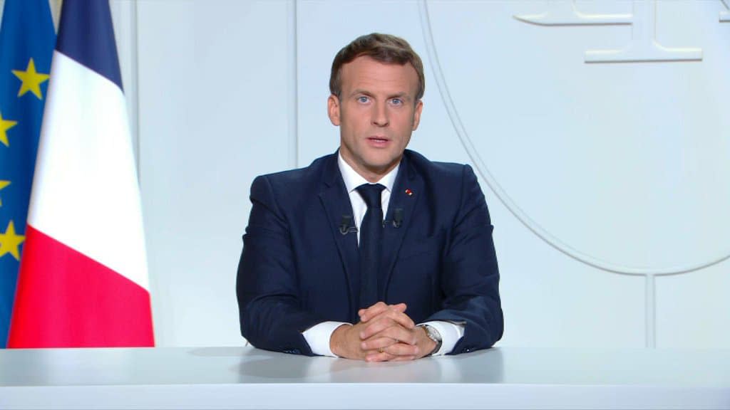 Emmanuel Macron depuis l'Elysée ce mercredi. - BFMTV