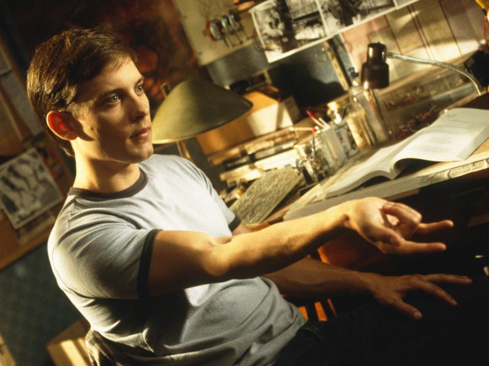 Tobey Maguire, sans mask, in ‘Spider-Man’ (Columbia/Marvel/Kobal/Shutterstock)