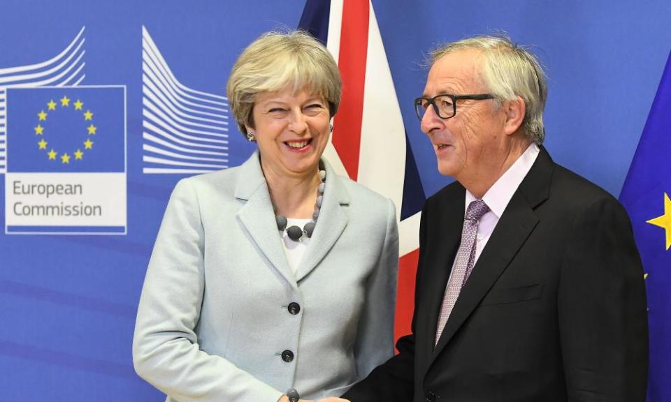 Theresa May and Jean-Claude Juncker