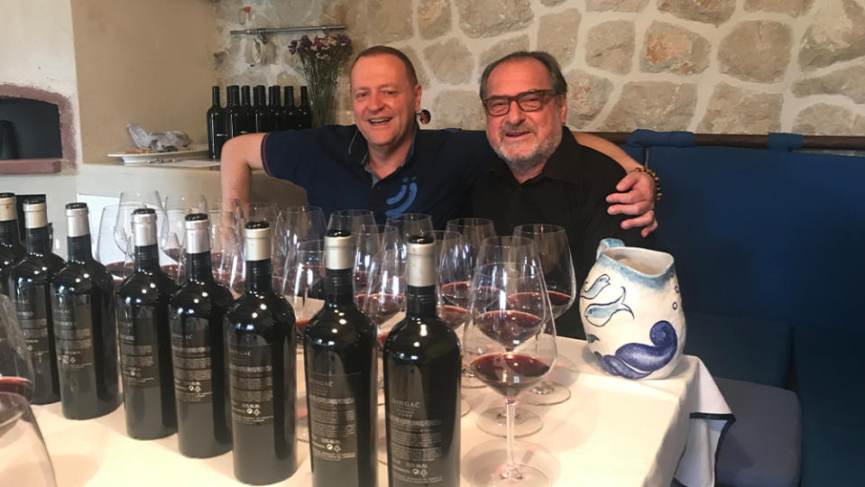 Ernest Tolj and Michel Rolland at Saints Hills