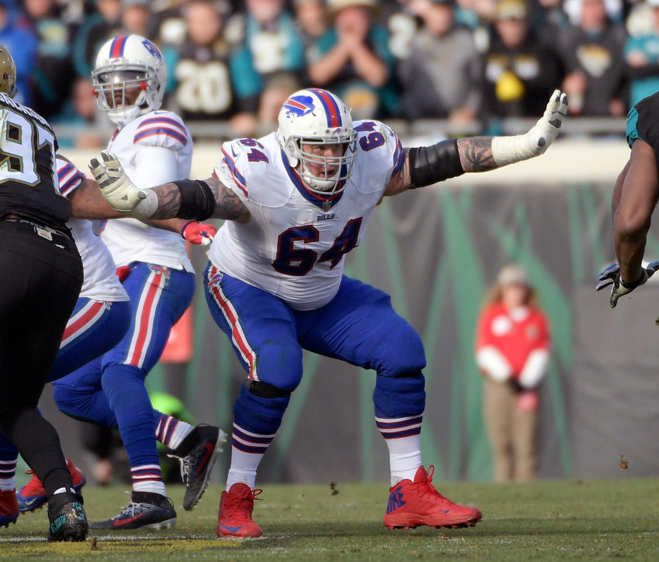 Former Buffalo Bills offensive guard Richie Incognito (64) agreed to a deal with the Oakland Raiders. (AP)