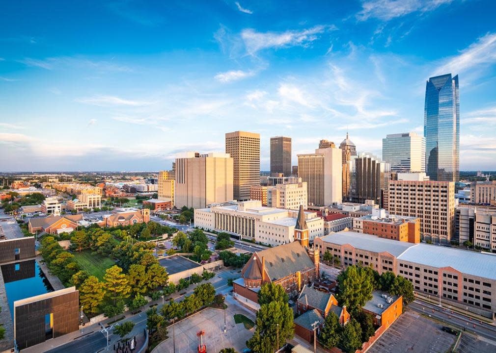 Downtown skyline in Oklahoma City, OK