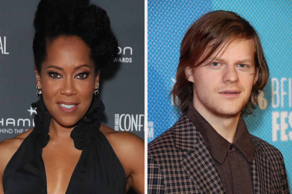 closeups of  regina king and lucas hedges