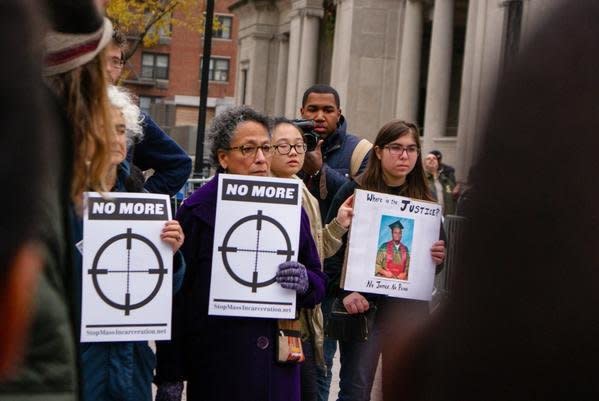 Peaceful protestors in New York City on November 25th, 2014