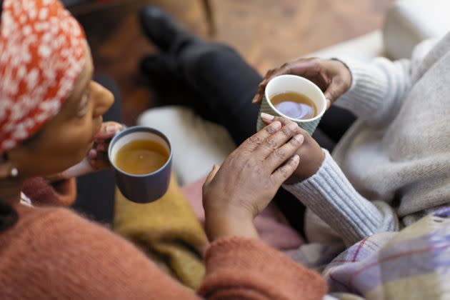 You're not alone if you struggle with being 100% open with your loved ones. (Photo: Caia Image via Getty Images)