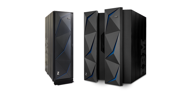 Two models of the z14 mainframe.