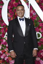 FILE - Christopher Jackson arrives at the 72nd annual Tony Awards on June 10, 2018, in New York. The inaugural celebration will be pared down, distanced, and much of it virtual. Still, a slew of celebrities will be descending on Washington, virtually and a few in person. Actor Christopher Jackson, the original George Washington in Broadway's “Hamilton,” will be performing at a virtual “ball” for the Creative Coalition. (Photo by Evan Agostini/Invision/AP, File)