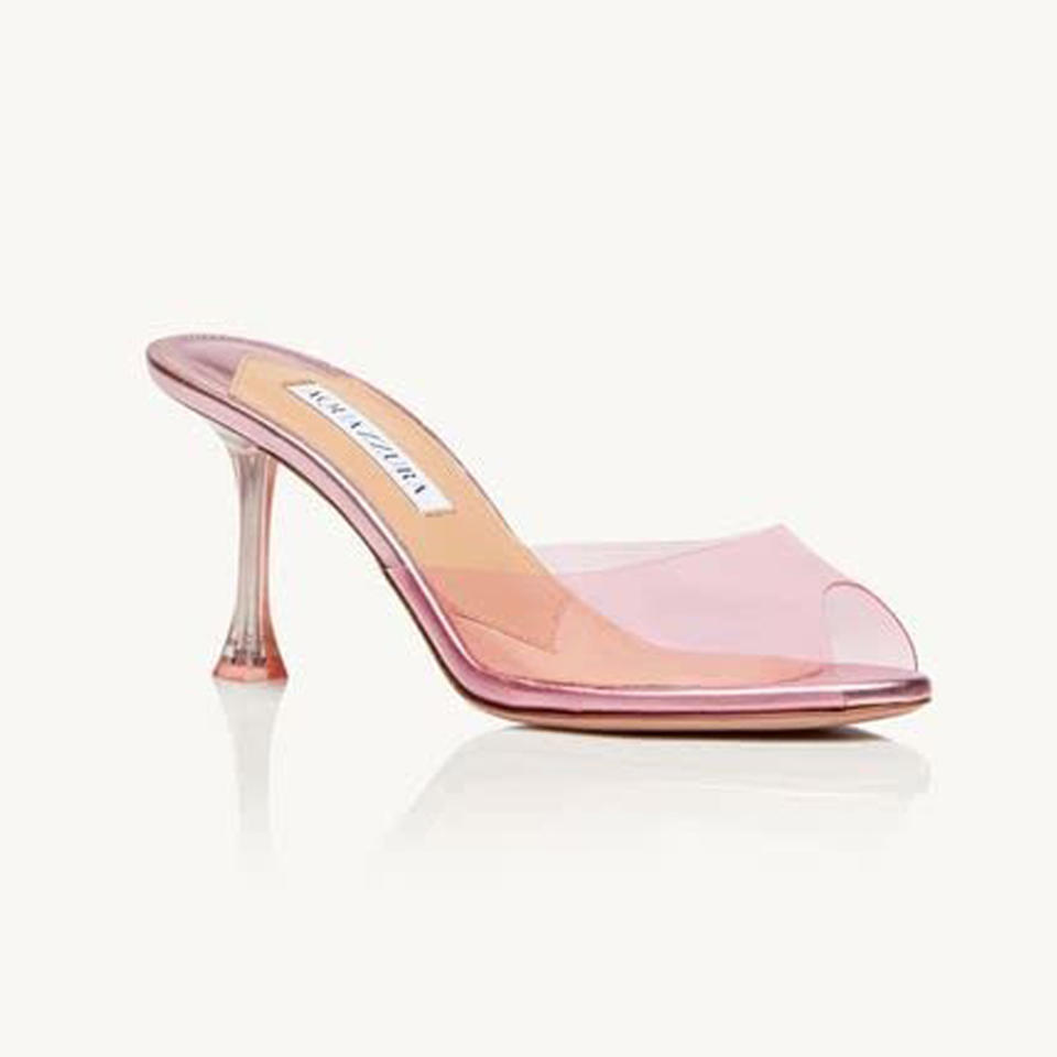 Aquazzura Cari Plexi Mule 75