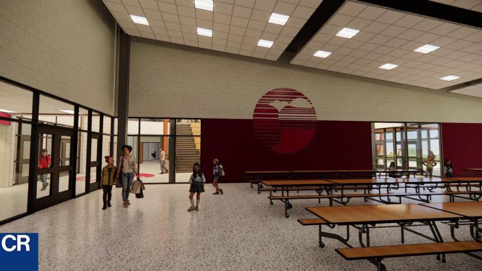 Digital renderings of the cafeteria for the new Mount Nittany Elementary addition from Crabtree, Rohrbaugh & Associates.