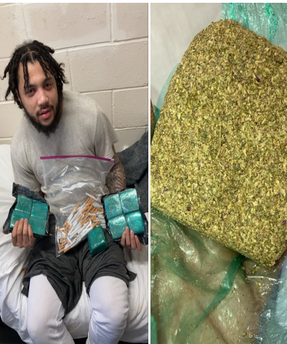 Kristopher Francisco, 29, allegedly holding contraband inside a Rikers Island cell, according to court documents. (Credit: United States Attorney for the Southern District of New York)