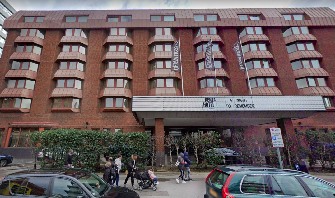 The outbreak at the Penta Hotel in Reading has seen 44 people testing positive for COVID. (Google) 