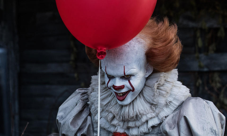 Bill Skarsgård as Pennywise in<em> It</em>. (Photo: Warner Bros.)