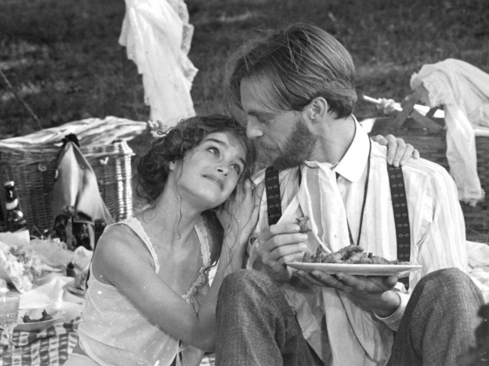 Brooke Shields and Keith Carradine in the film "Pretty Baby" (1978).