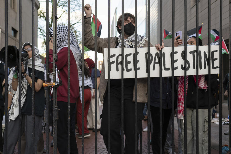 NY: Pro Palestinian Protest at Columbia University. (Steve Sanchez / Sipa USA via AP)