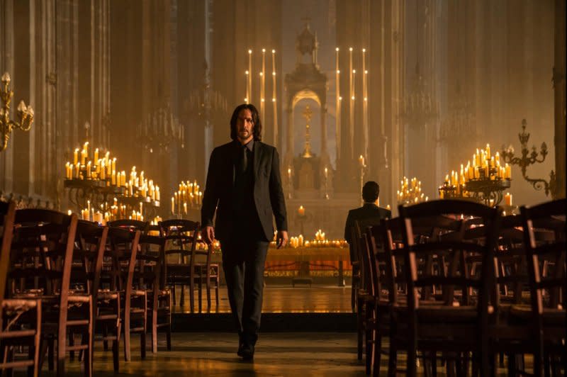 Keanu Reeves walks in slow motion in "John Wick Chapter 4." Photo courtesy of Lionsgate