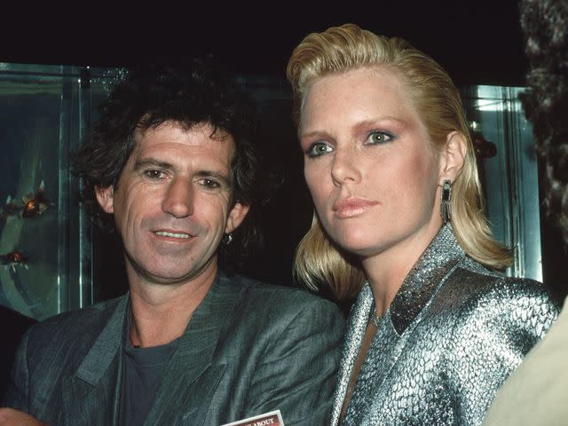 LGI Stock/Corbis/VCG/Getty Keith Richards, guitarist for the Rolling Stones, with his wife, fashion model Patti Hansen, in January 1988.