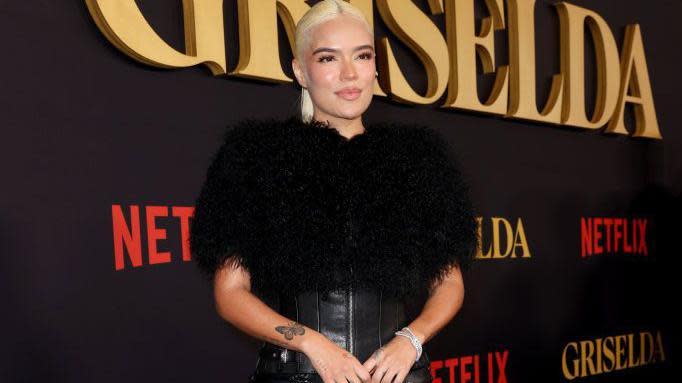 Karol G en la premier de la serie Griselda.