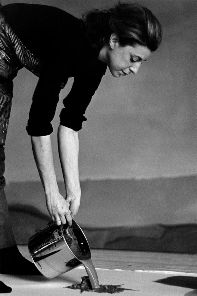 Helen Frankenthaler at work in 1969.