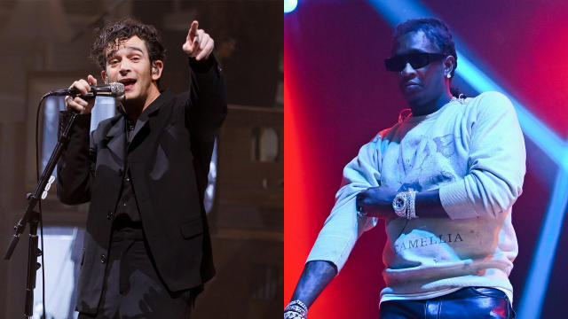 The 1975's Matty Healy shows support for Young Thug during concert