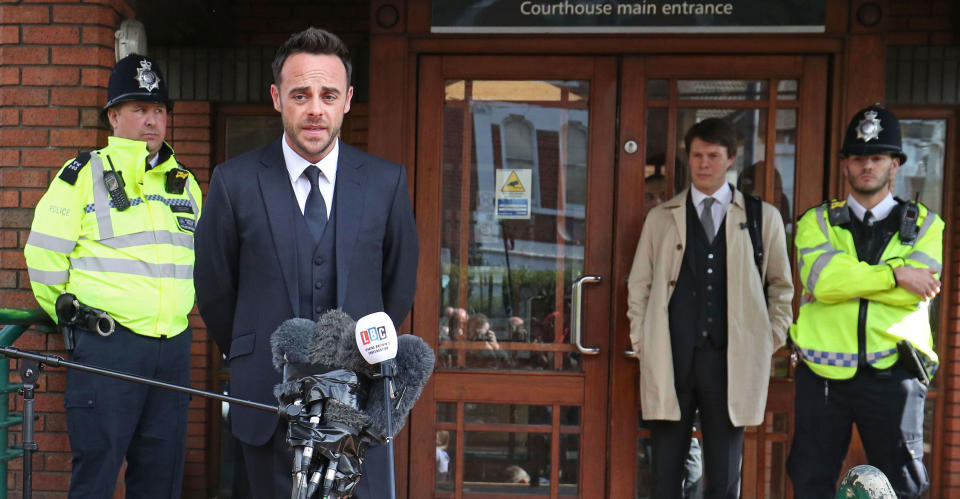 <p>Ant McPartlin shocked the nation this year when he entered rehab for substance abuse and shortly after caused a three car crash after driving under the influence. The television presenter, famous for being one-half of Ant & Dec, <a rel="nofollow" href="https://uk.news.yahoo.com/ant-mcpartlin-pleads-guilty-drink-drive-arrest-130322234.html" data-ylk="slk:pleaded guilty to drink-driving in April;elm:context_link;itc:0;sec:content-canvas;outcm:mb_qualified_link;_E:mb_qualified_link;ct:story;" class="link  yahoo-link">pleaded guilty to drink-driving in April</a> and was forced to pay a £83,000 fine and undergo a 20 month driving ban. </p>