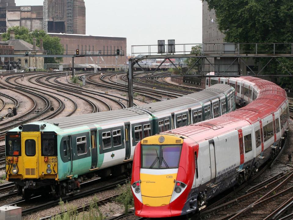 Mind the gap: Gatwick Express and Southern rail services to the airport will not be available between Saturday night and Sunday morning: PA