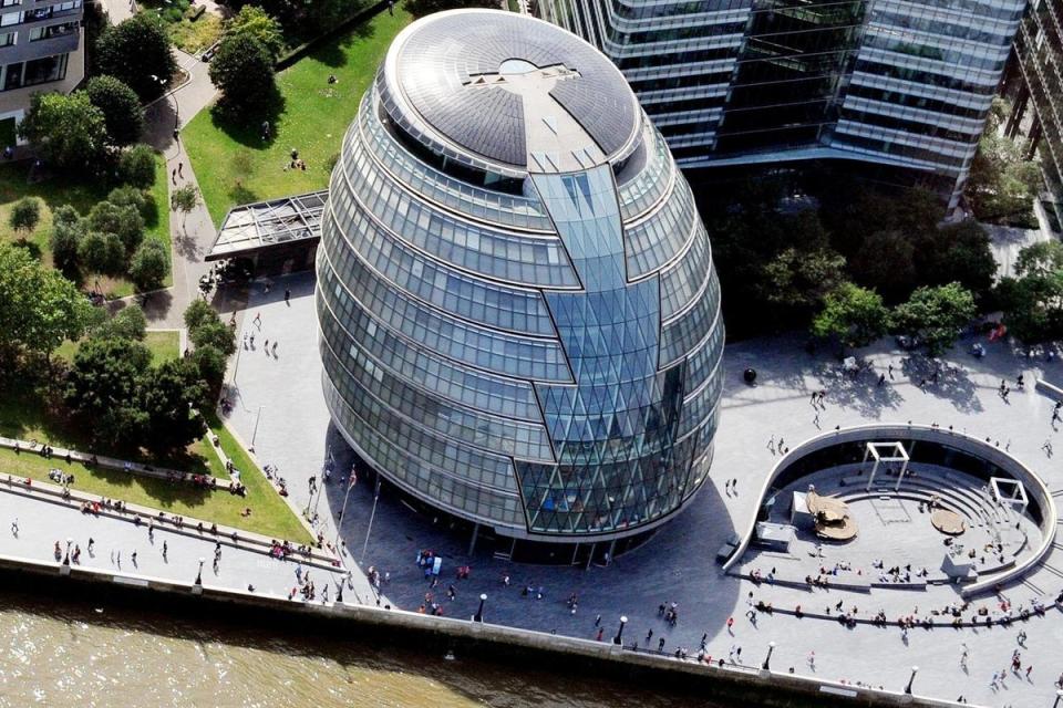 An aerial view of the old City Hall building (PA Archive/PA Images)