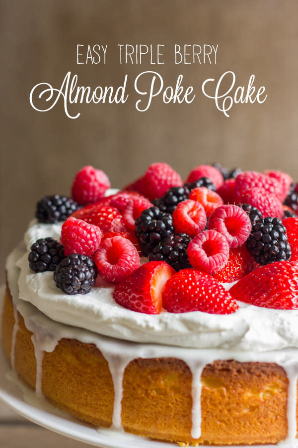 Recipe: Triple Berry Almond Poke Cake