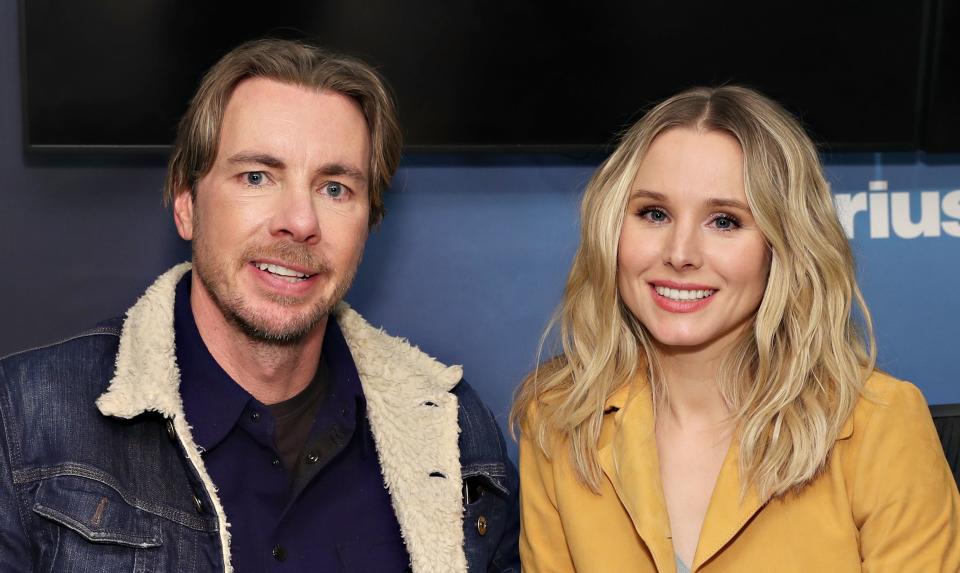 Shepard and Bell visit the SiriusXM Studios on Feb. 25 in New York City.&nbsp; (Photo: Cindy Ord via Getty Images)