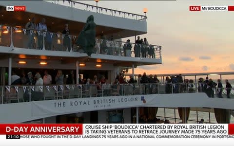 on board MV Boudicca - Credit: Sky News