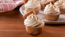 <p>Buttery cinnamon-sugar cupcakes spice up the dessert table. </p><p>Get the recipe from <a href="https://www.delish.com/cooking/recipe-ideas/a27260230/churro-cupcakes-recipe/" rel="nofollow noopener" target="_blank" data-ylk="slk:Delish;elm:context_link;itc:0;sec:content-canvas" class="link ">Delish</a>.</p>