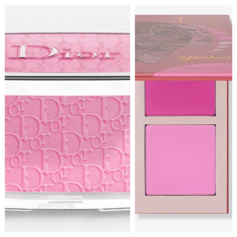 Left - Dior , Right - Juvia’s Place Blush Duo