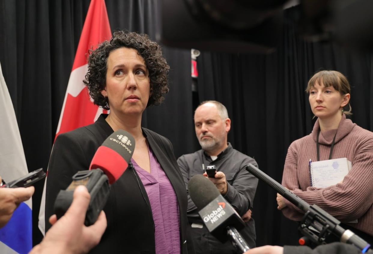 NDP Leader Claudia Chender's party tabled legislation Tuesday that would block the use of replacement workers during a contract dispute. (Jeorge Sadi/CBC - image credit)