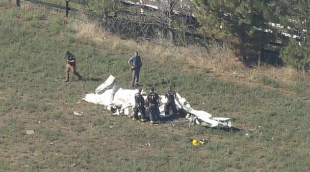 Two small aircraft collided mid-air and crashed in Boulder County, Colorado, Sept. 17, 2022. (KMGH)