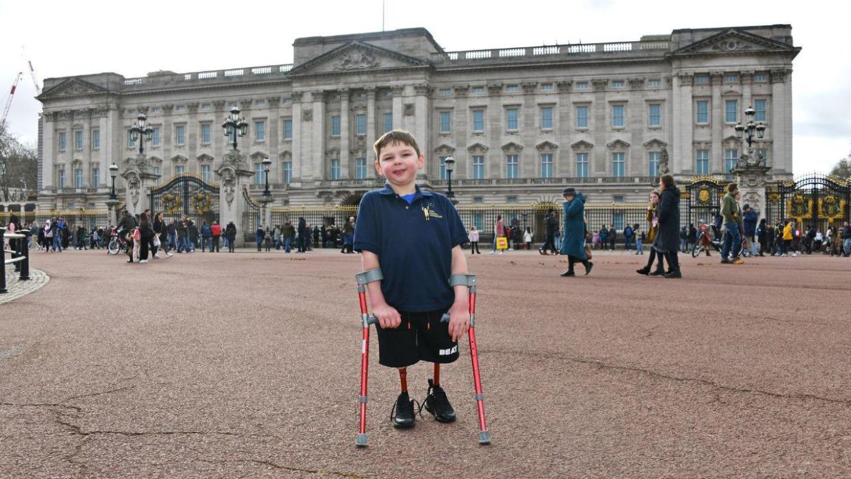 Tony Hudgell at Buckingham Palace