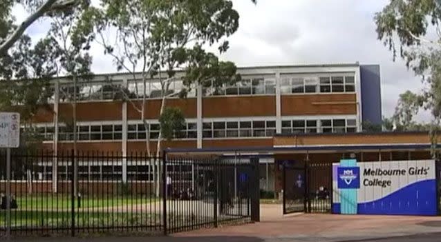 Two Year 7 students have allegedly been caught dealing marijuana on school grounds at Melbourne Girls' College. Photo: 7 News